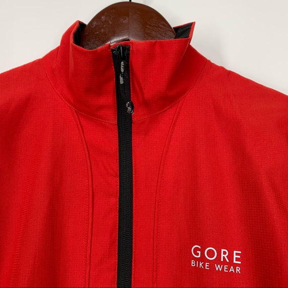 Gore Bike Wear Windstopper Active Shell Red Cyclist Jacket Multi Pocket Sz Small - Picture 3 of 15